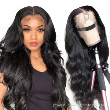 Wholesale Very Popular Cheap Raw Brazilian Virgin Human Hair Body Wave 13X6 Lace Front Wigs With Baby Hair Density Supernatural